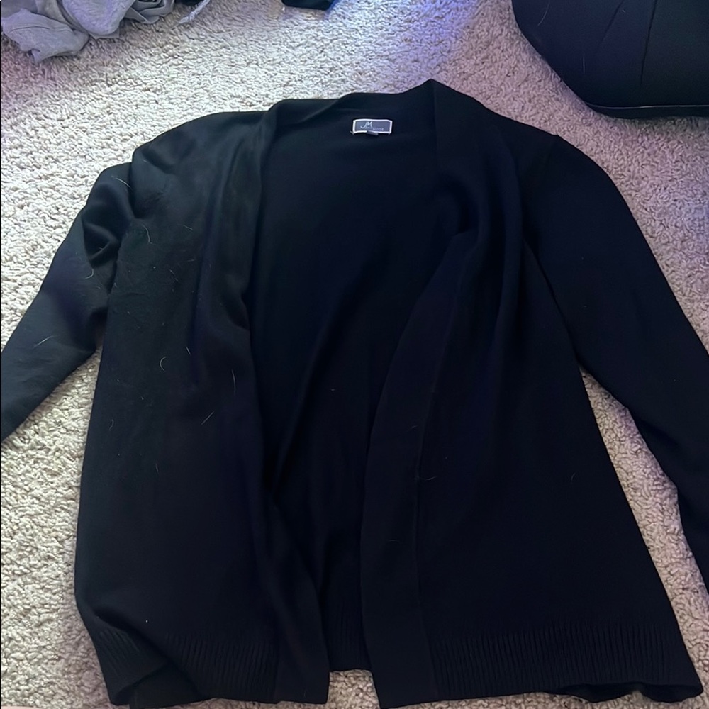 JM Collection Black Cardigan Sweater